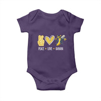 Funny Peace Love Banana Baby Onesie Cute Banana Peace Sign Heart - Wonder Print Shop
