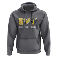 Funny Peace Love Banana Hoodie Cute Banana Peace Sign Heart - Wonder Print Shop