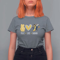 Funny Peace Love Banana T Shirt For Women Cute Banana Peace Sign Heart - Wonder Print Shop