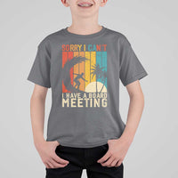 Funny Surfing Lover T Shirt For Kid Sorry I Cant I Have A Board Meeting Surfer - Wonder Print Shop