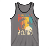 Funny Surfing Lover Tank Top Sorry I Cant I Have A Board Meeting Surfer - Wonder Print Shop