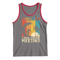 Funny Surfing Lover Tank Top Sorry I Cant I Have A Board Meeting Surfer - Wonder Print Shop