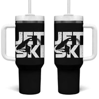 Jet Ski Rider Tumbler With Handle Water Sports Watercraft Skiing Jetski - Wonder Print Shop
