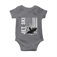 Jet Ski Lover Baby Onesie Vintage Ski Rider American Flag Water Sport - Wonder Print Shop