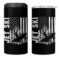 Jet Ski Lover 4 in 1 Can Cooler Tumbler Vintage Ski Rider American Flag Water Sport - Wonder Print Shop