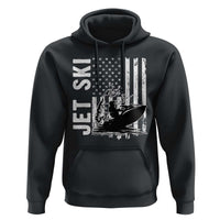 Jet Ski Lover Hoodie Vintage Ski Rider American Flag Water Sport - Wonder Print Shop