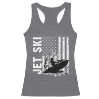 Jet Ski Lover Racerback Tank Top Vintage Ski Rider American Flag Water Sport - Wonder Print Shop