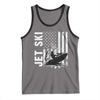 Jet Ski Lover Tank Top Vintage Ski Rider American Flag Water Sport - Wonder Print Shop