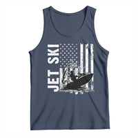 Jet Ski Lover Tank Top Vintage Ski Rider American Flag Water Sport - Wonder Print Shop