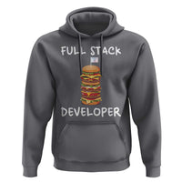 Funny Programmer Hoodie Full Stack Developer Computer Science Hamburger - Wonder Print Shop