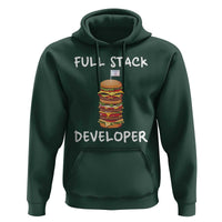 Funny Programmer Hoodie Full Stack Developer Computer Science Hamburger - Wonder Print Shop