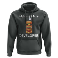 Funny Programmer Hoodie Full Stack Developer Computer Science Hamburger - Wonder Print Shop