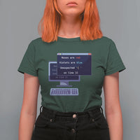 Funny Programmer T Shirt For Women Roses Are Red Violets Are Blue Unexpected On Line 32 - Wonder Print Shop