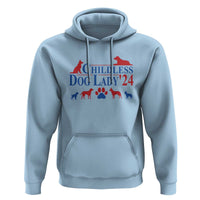 Childless Dog Lady '24 Hoodie Patriotic 2024 Election Vote Paw - Wonder Print Shop