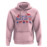 Childless Dog Lady '24 Hoodie Patriotic 2024 Election Vote Paw - Wonder Print Shop