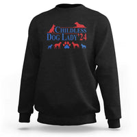 Childless Dog Lady '24 Sweatshirt Patriotic 2024 Election Vote Paw - Wonder Print Shop