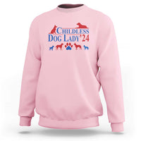 Childless Dog Lady '24 Sweatshirt Patriotic 2024 Election Vote Paw - Wonder Print Shop