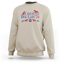 Childless Dog Lady '24 Sweatshirt Patriotic 2024 Election Vote Paw - Wonder Print Shop