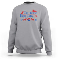 Childless Dog Lady '24 Sweatshirt Patriotic 2024 Election Vote Paw - Wonder Print Shop