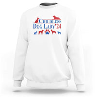 Childless Dog Lady '24 Sweatshirt Patriotic 2024 Election Vote Paw - Wonder Print Shop