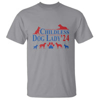 Childless Dog Lady '24 T Shirt Patriotic 2024 Election Vote Paw - Wonder Print Shop
