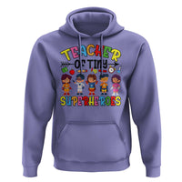 Kindergarten Preschool Teacher Hoodie Teacher of Tiny Superheroes Back To School - Wonder Print Shop