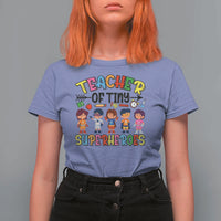 Kindergarten Preschool Teacher T Shirt For Women Teacher of Tiny Superheroes Back To School - Wonder Print Shop