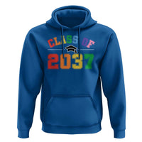Class Of 2037 Hoodie Grow With Me First Day of School Graduation Mortarboard - Wonder Print Shop