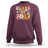 Class Of 2037 Sweatshirt Back To School Retro Groove Flower Pencil Apple - Wonder Print Shop