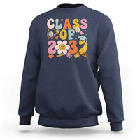 Class Of 2037 Sweatshirt Back To School Retro Groove Flower Pencil Apple - Wonder Print Shop