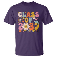 Class Of 2037 T Shirt Back To School Retro Groove Flower Pencil Apple - Wonder Print Shop