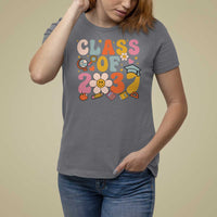 Class Of 2037 T Shirt For Women Back To School Retro Groove Flower Pencil Apple - Wonder Print Shop