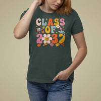 Class Of 2037 T Shirt For Women Back To School Retro Groove Flower Pencil Apple - Wonder Print Shop
