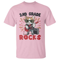 Funny 2nd Grade Rocks T Shirt Cat Heavy Metal Guitarist Thunder Star - Wonder Print Shop
