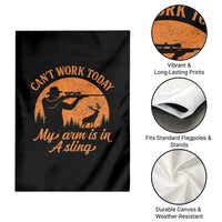Cant Work Today My Arm Is In A Sling Garden Flag Funny Deer Hunting - Wonder Print Shop