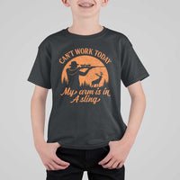 Cant Work Today My Arm Is In A Sling T Shirt For Kid Funny Deer Hunting - Wonder Print Shop