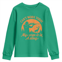 Cant Work Today My Arm Is In A Sling Youth Sweatshirt Funny Deer Hunting - Wonder Print Shop