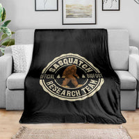 Funny Bigfoot Research Team Throw Blanket Retro Official Sasquatch Forest Stroll - Wonder Print Shop