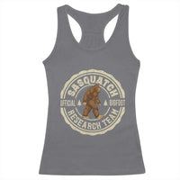 Funny Bigfoot Research Team Racerback Tank Top Retro Official Sasquatch Forest Stroll - Wonder Print Shop