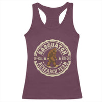 Funny Bigfoot Research Team Racerback Tank Top Retro Official Sasquatch Forest Stroll - Wonder Print Shop