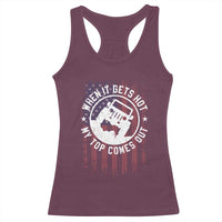 Funny When It Gets Hot My Top Comes Out Racerback Tank Top Off Road Car American Flag - Wonder Print Shop