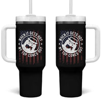 Funny When It Gets Hot My Top Comes Out Tumbler With Handle Off Road Car American Flag - Wonder Print Shop