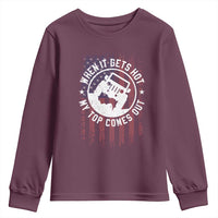 Funny When It Gets Hot My Top Comes Out Youth Sweatshirt Off Road Car American Flag - Wonder Print Shop