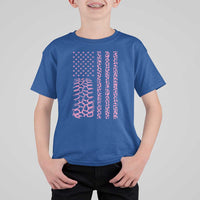 Off Road Car Wheel Pink Leopard Print American Flag T Shirt For Kid - Wonder Print Shop