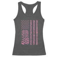 Off Road Car Wheel Pink Leopard Print American Flag Racerback Tank Top - Wonder Print Shop