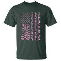 Off Road Car Wheel Pink Leopard Print American Flag T Shirt - Wonder Print Shop