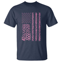 Off Road Car Wheel Pink Leopard Print American Flag T Shirt - Wonder Print Shop