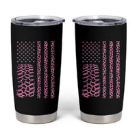 Off Road Car Wheel Pink Leopard Print American Flag Tumbler Cup - Wonder Print Shop