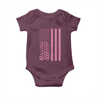 Off Road Car Wheel Vintage Pink American Flag Baby Onesie - Wonder Print Shop