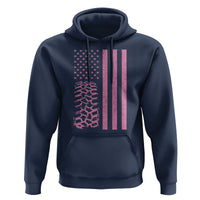 Off Road Car Wheel Vintage Pink American Flag Hoodie - Wonder Print Shop